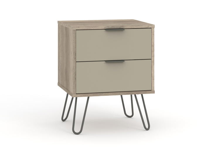 Augusta Driftwood 2 Drawer Bedside Cabinet Driftwood  Calico (DHD) Image 3