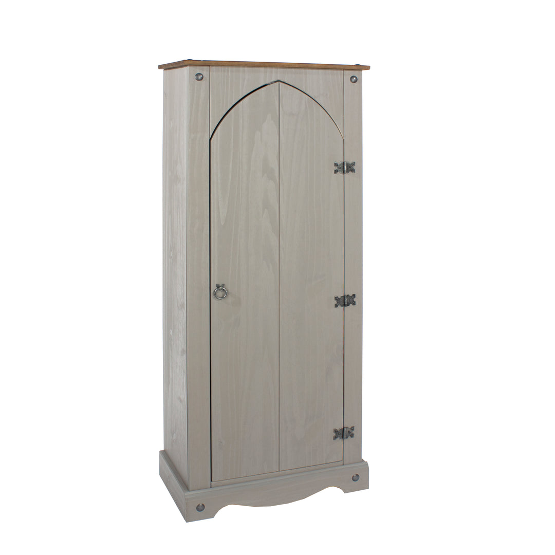 Corona Grey Vestry Cupboard  Grey Wax Antique Waxed Pine (DHD) Image 3