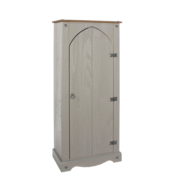Corona Grey Vestry Cupboard  Grey Wax Antique Waxed Pine (DHD) Image 3