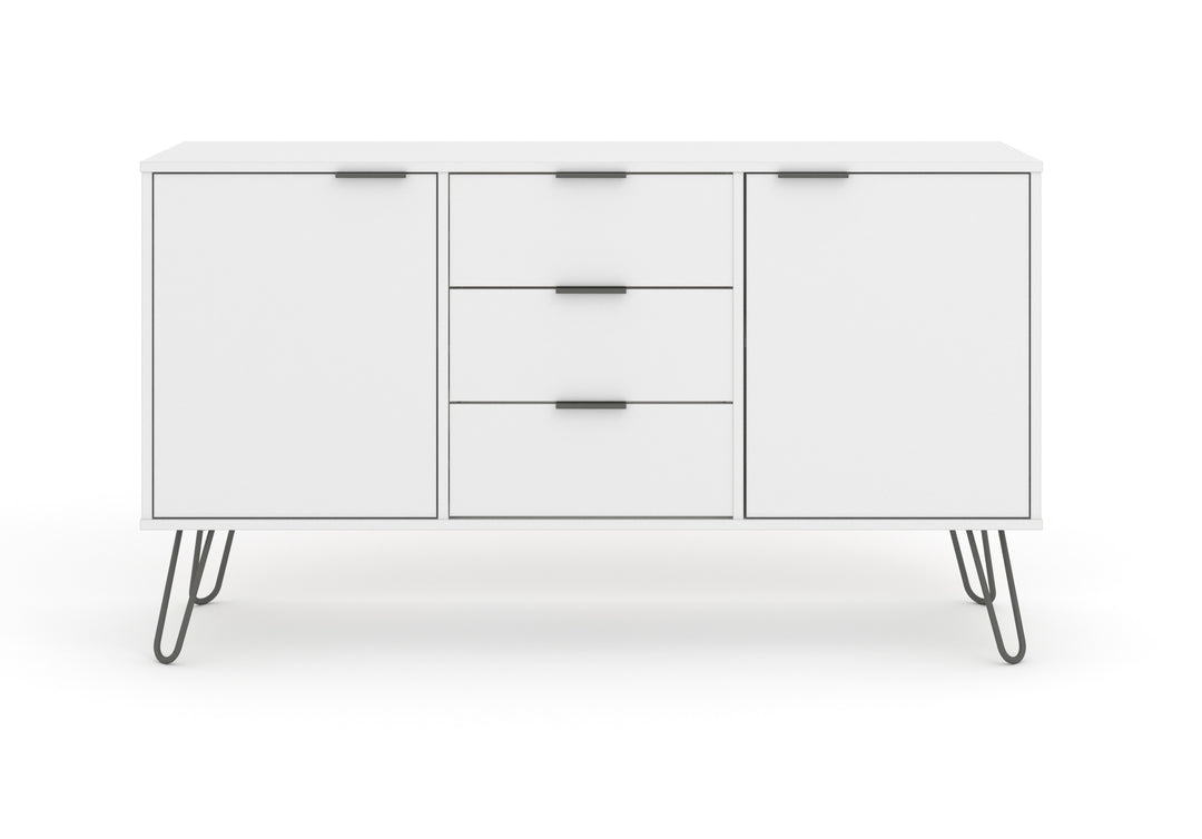 Augusta White Medium Sideboard With 2 Doors, 3 Drawers  White    (DHD) Image 2