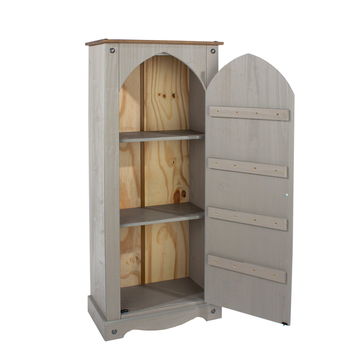 Corona Grey Vestry Cupboard  Grey Wax Antique Waxed Pine (DHD) Image 4