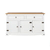 Corona White Medium Sideboard White Wax Antique Waxed Pine (DHD) Image 2