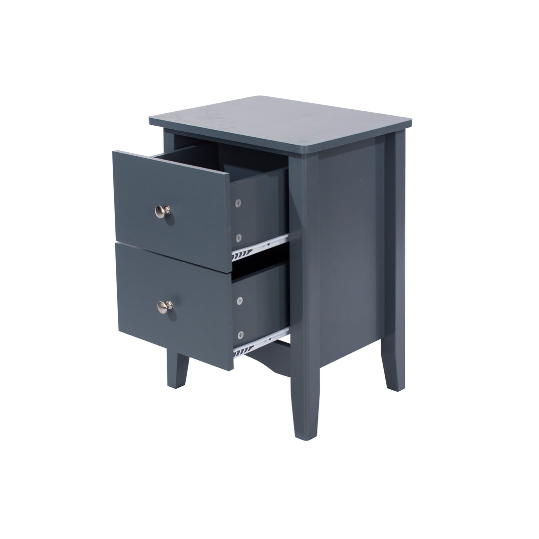 Como Blue 2 Drawer Bedside Cabinet  Blue  (DHD) Image 4