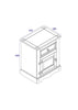 Corona White 1 Door, 1 Drawer Bedside Cabinet  White Wax Antique Waxed Pine (DHD) Image 7