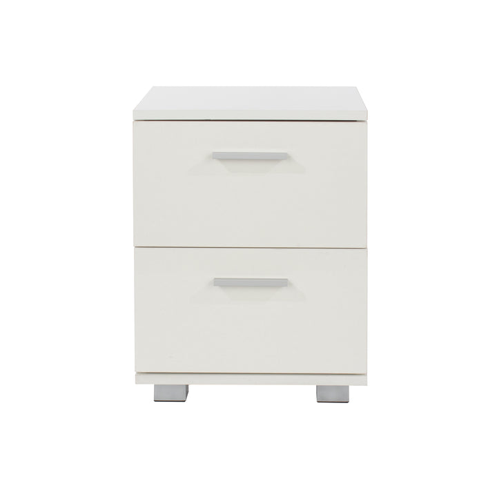 Lido 2 Drawer Bedside Cabinet White  (DHD) Image 2