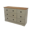 Corona Classic 3+3 Drawer Wide Chest Of Drawers Grey Antique (Self Assembly) (DHD)