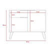 Vegas Small Sideboard With 2 Doors And Drawer Bleached Oak Grey (DHD) Image 7