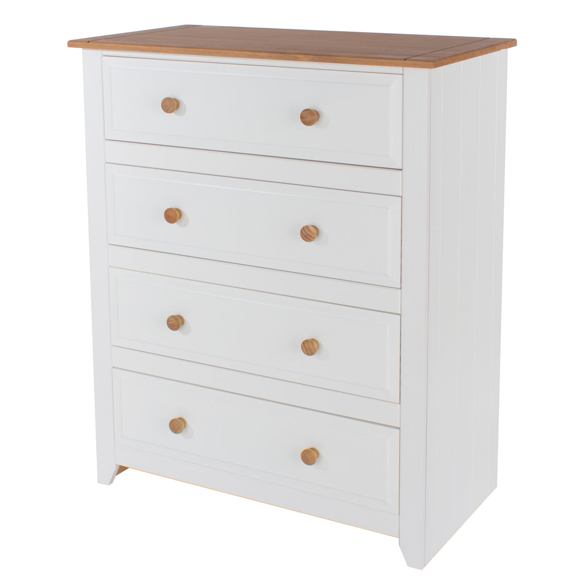 Capri 4 Drawer Chest White Antique Waxed Pine (DHD) Image 1