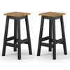 Corona Black Live Edge High Breakfast Stools (Pair) Black Antique Waxed Pine (DHD) Image 2