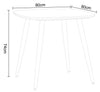 Aspen Square Dining Table, White Painted Top With Black Tapered Legs White Black (DHD) Image 3