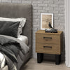 Texas 2 Drawer Bedside Cabinet Antique Waxed Pine Black (DHD) Image 2