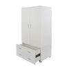 Lido 2 Door, 2 Drawer Low Wardrobe  White  (DHD) Image 3