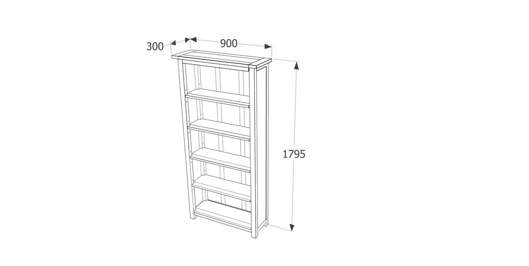 Boston Tall Bookcase  Dark Brown  (DHD) Image 5