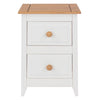 Capri 2 Drawer Petite Bedside Cabinet White Antique Waxed Pine (DHD) Image 2