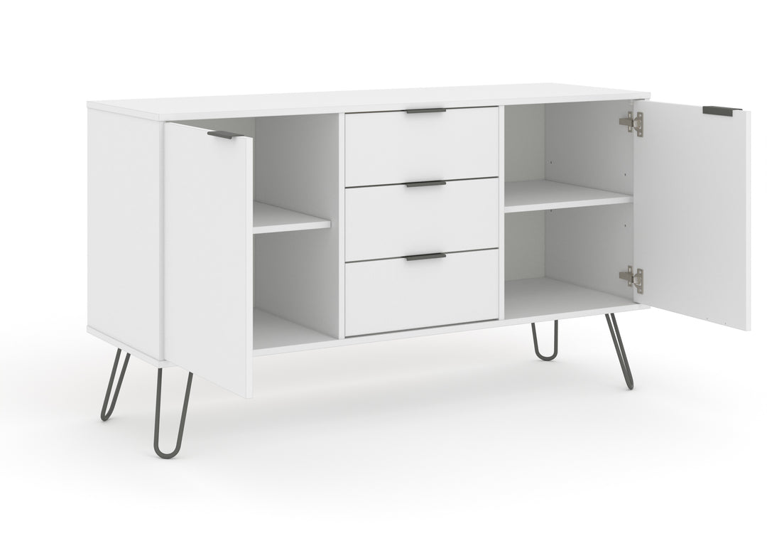 Augusta White Medium Sideboard With 2 Doors, 3 Drawers  White    (DHD) Image 5