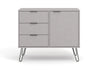 Augusta Grey Small Sideboard With 1 Doors, 3 Drawers Grey   (DHD) Image 2