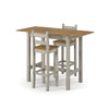 Corona Grey Rectangular High Breakfast Bar Drop Leaf Table And Bar Chair Set Grey Antique Waxed Pine (DHD) Image 2