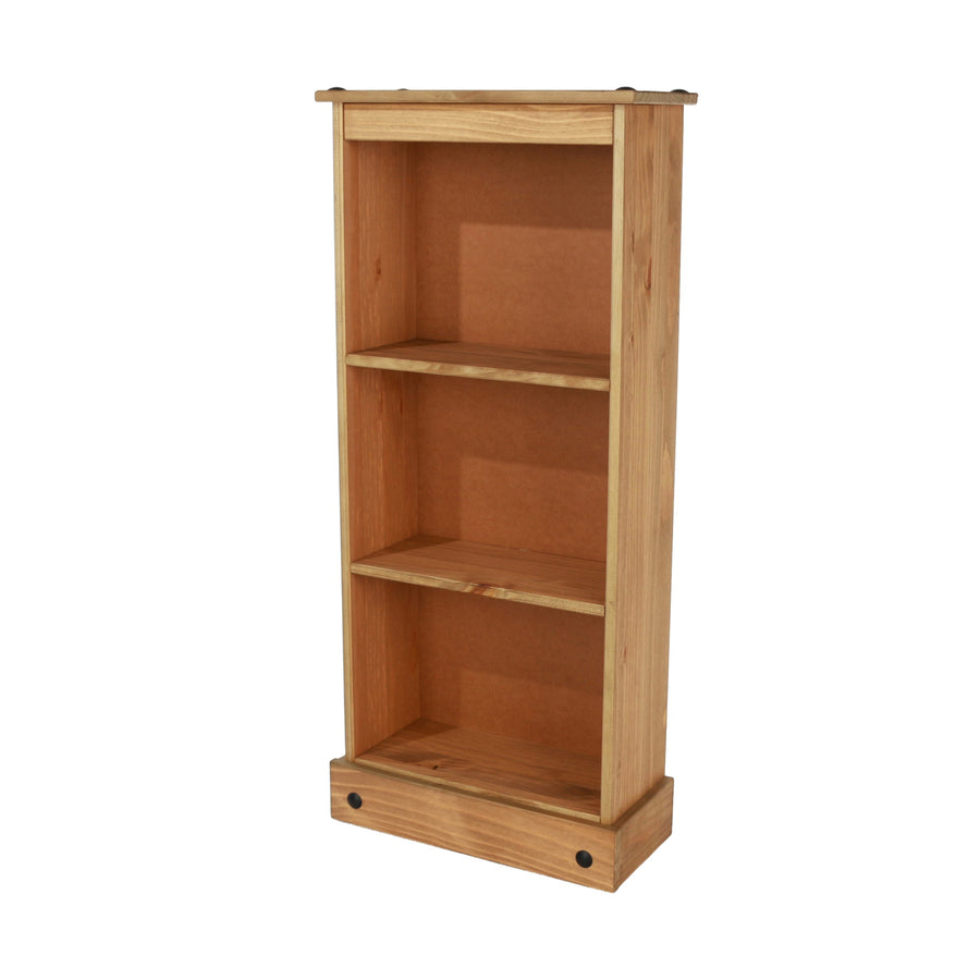 Corona Low Narrow Bookcase  Antique Waxed Pine  (DHD) Image 1