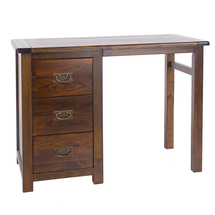 Boston Single Pedestal Dressing Table Dark Brown  (DHD) Image 3