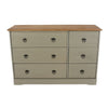 Corona Classic 3+3 Drawer Wide Chest Of Drawers Grey Antique (Self Assembly) (DHD)