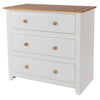 Capri 3 Drawer Chest White Antique Waxed Pine (DHD) Image 1