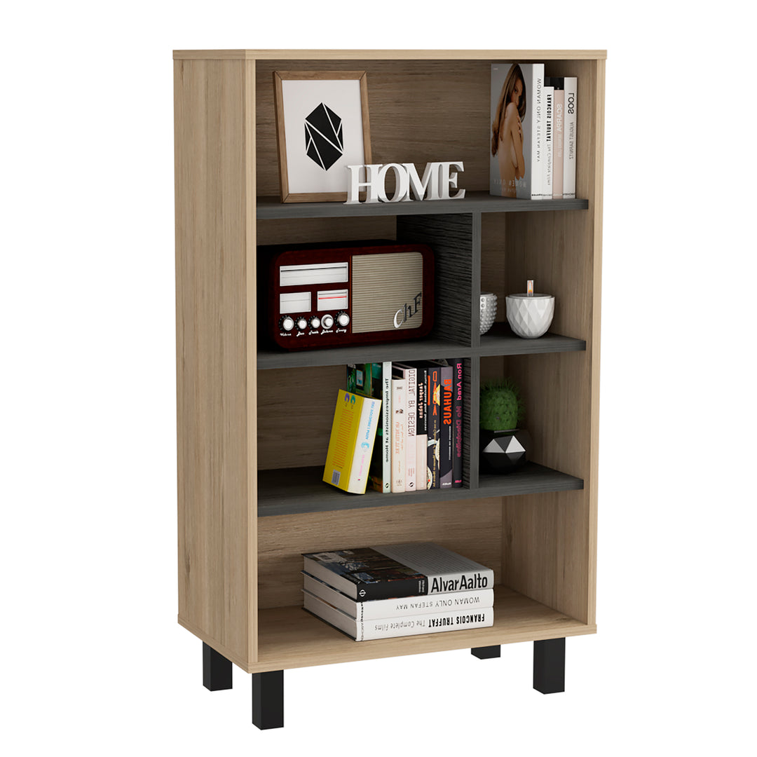 Harvard Display Bookcase Washed Oak Carbon Grey Oak (DHD) Image 3