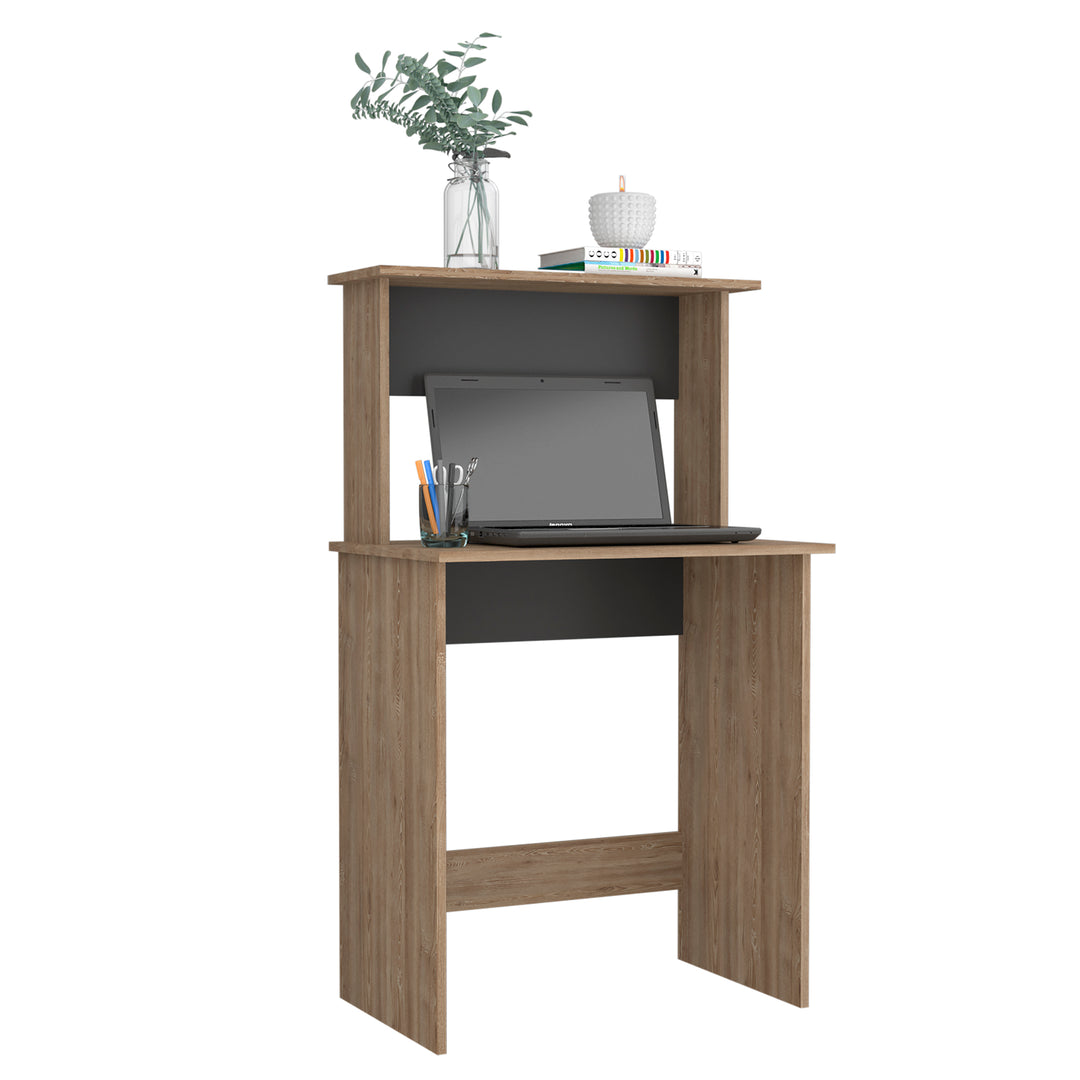 Vegas Workstation With Keyboard Shelf Bleached Oak Grey (DHD) Image 3
