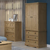 Corona 2 Door, 3 Drawer Wardrobe Antique Waxed Pine  (DHD) Image 6