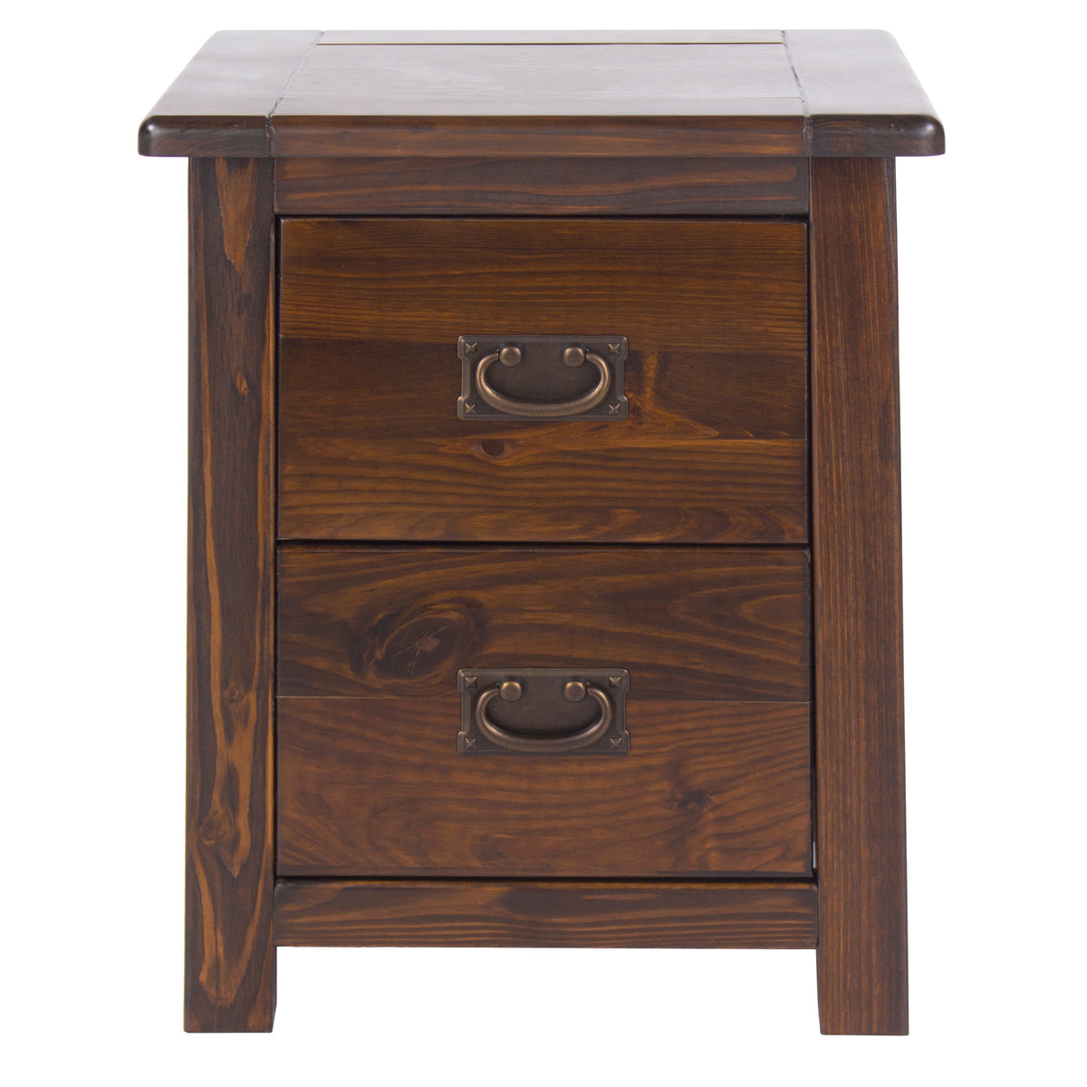 Boston 2 Drawer Bedside Cabinet Dark Brown  (DHD) Image 2