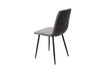 Aspen Straight Stitch Grey Dining Chair, Black Tapered Legs (Pair) Grey Black (DHD) Image 4