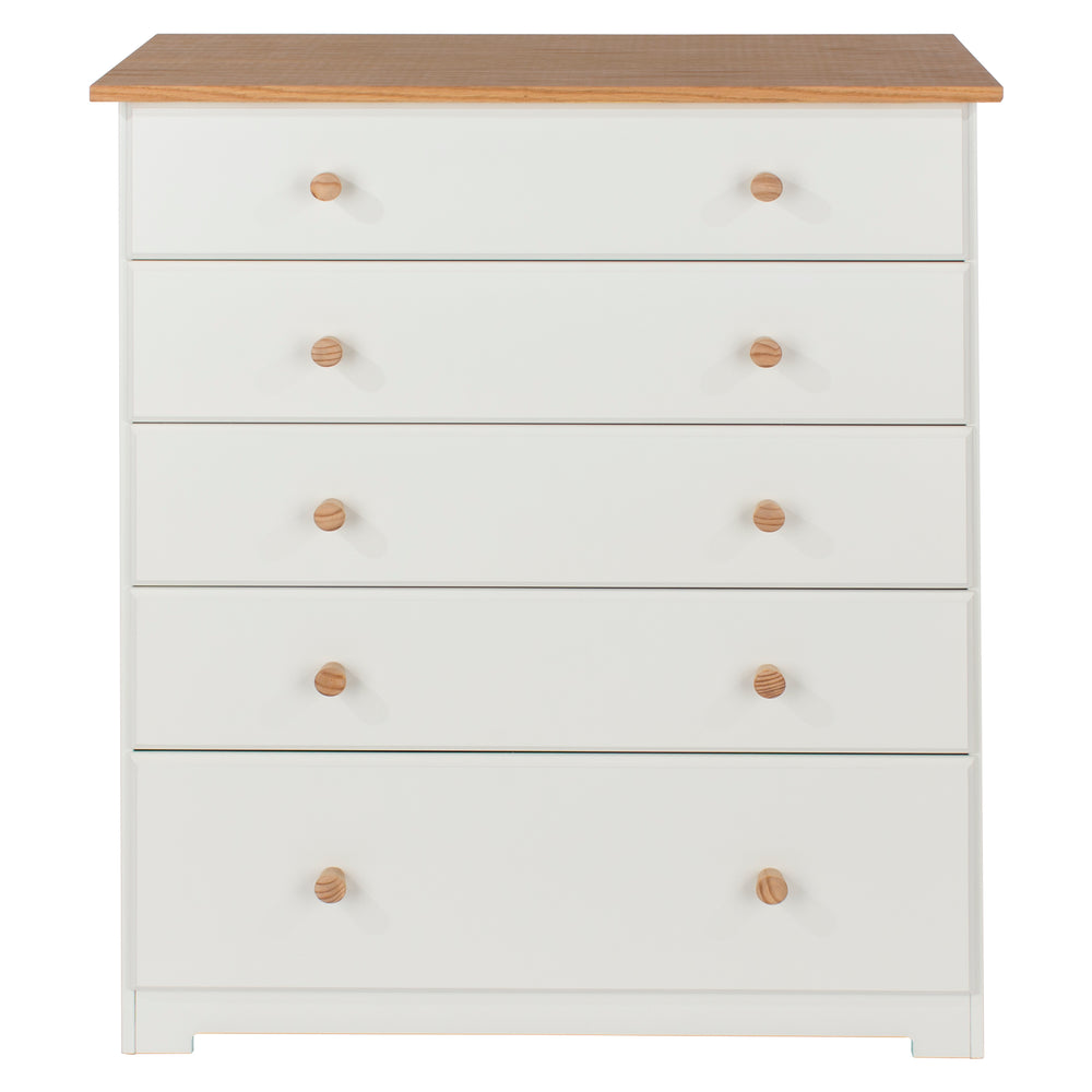Colorado 5 Drawer Chest Soft White Oak (DHD) Image 2