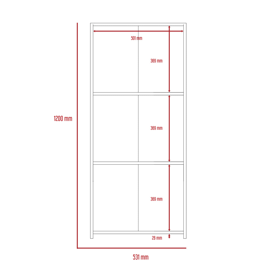 Dallas Low Bookcase With 3 Shelves White Carbon Grey Oak (DHD) Image 6