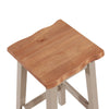 Corona Grey Live Edge High Breakfast Stools  (Pair) Grey Antique Waxed Pine (DHD) Image 3