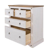 Corona White 2+2 Drawer Chest  White Wax Antique Waxed Pine (DHD) Image 4