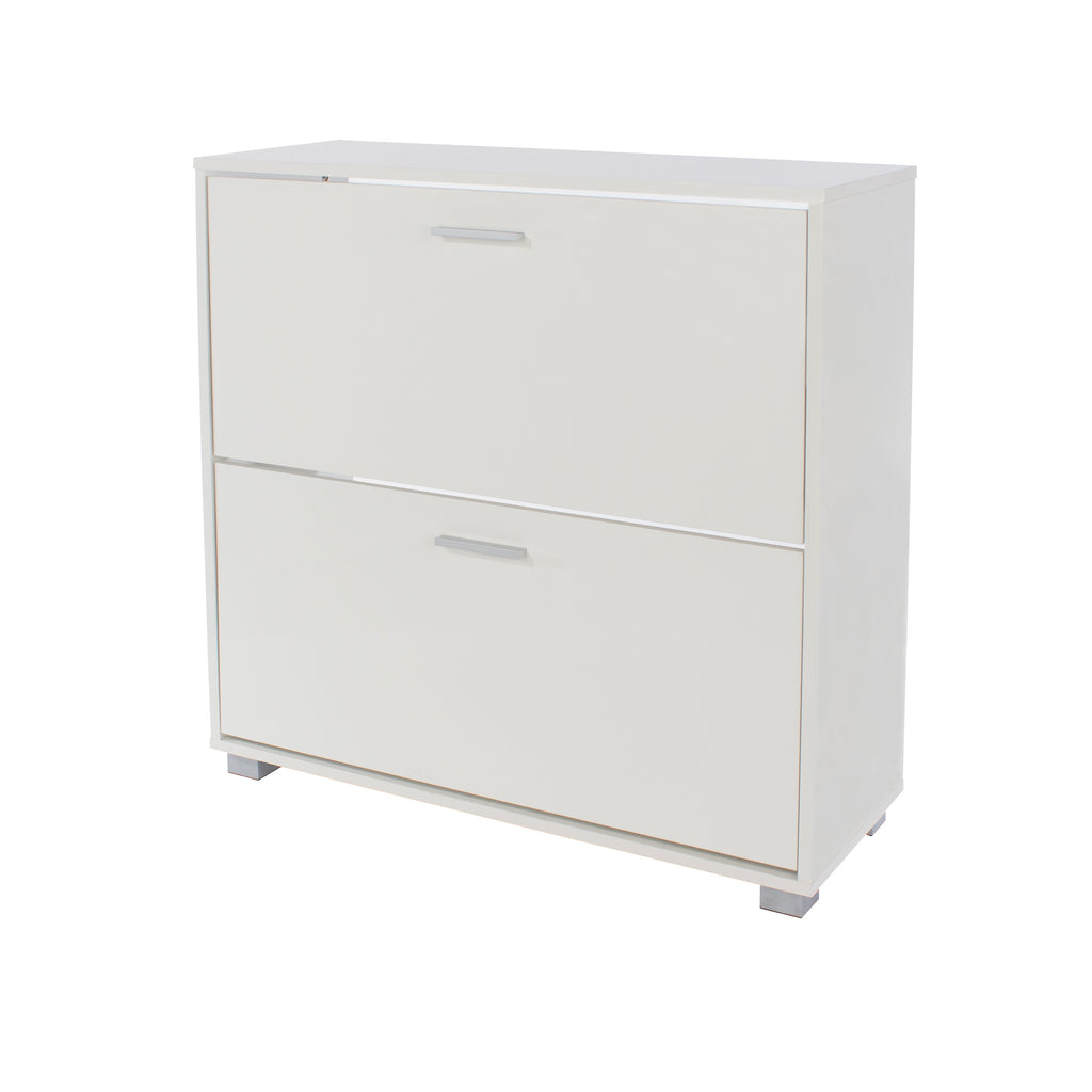 Lido 2 Door Shoe Cabinet  White  (DHD) Image 1
