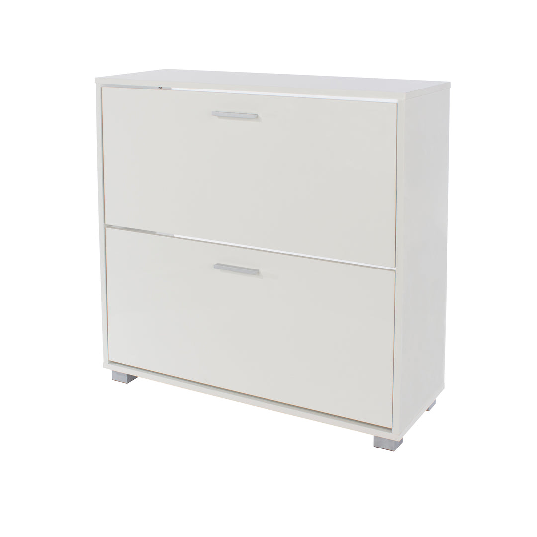 Lido 2 Door Shoe Cabinet  White  (DHD) Image 1