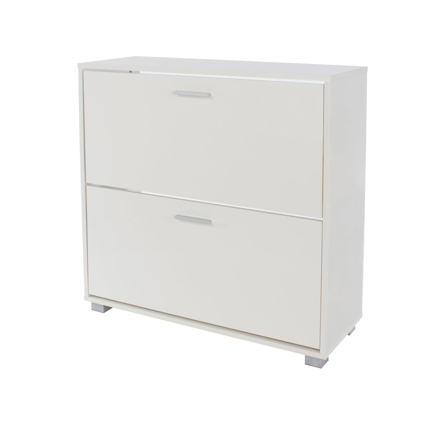 Lido 2 Door Shoe Cabinet  White  (DHD) Image 1