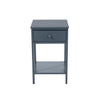 Options Blue Shaker, 1 Drawer Petite Bedside Cabinet Blue  (DHD) Image 2