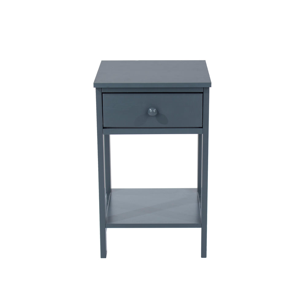 Options Blue Shaker, 1 Drawer Petite Bedside Cabinet Blue  (DHD) Image 2