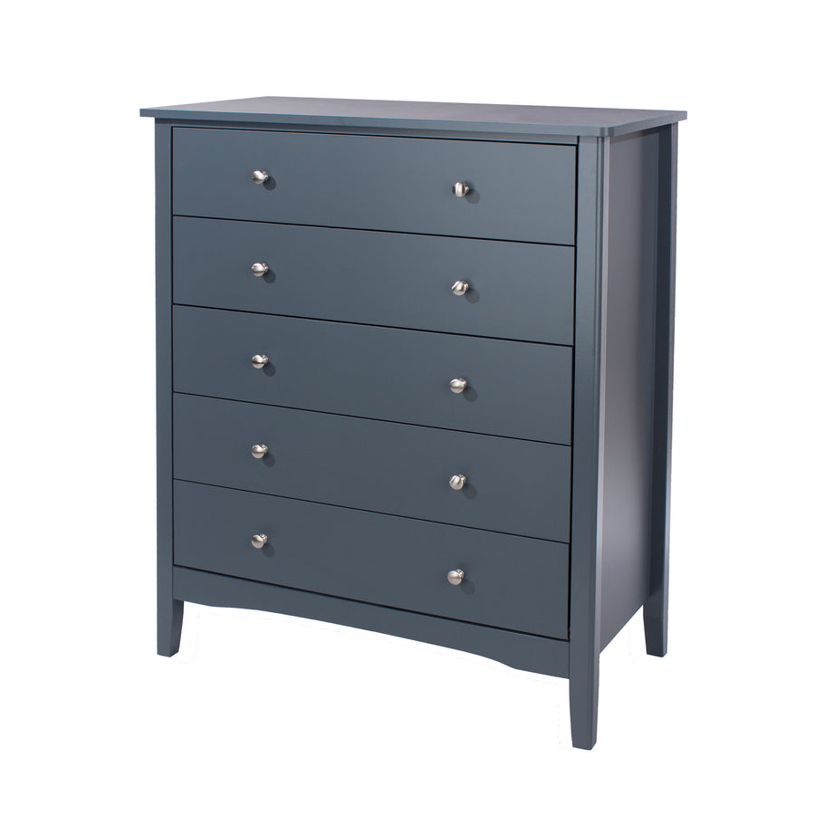 Como Blue 5 Drawer Chest Blue  (DHD) Image 1