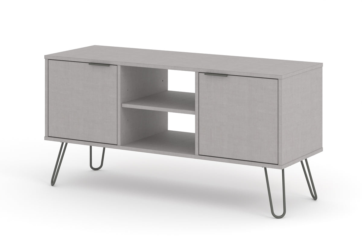 Augusta Grey 2 Door Flat Screen Tv Unit Grey   (DHD) Image 1