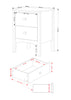 Como White 2 Petite Drawer Bedside Cabinet  White  (DHD) Image 6