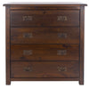 Boston 4 Drawer Chest Dark Brown  (DHD) Image 2