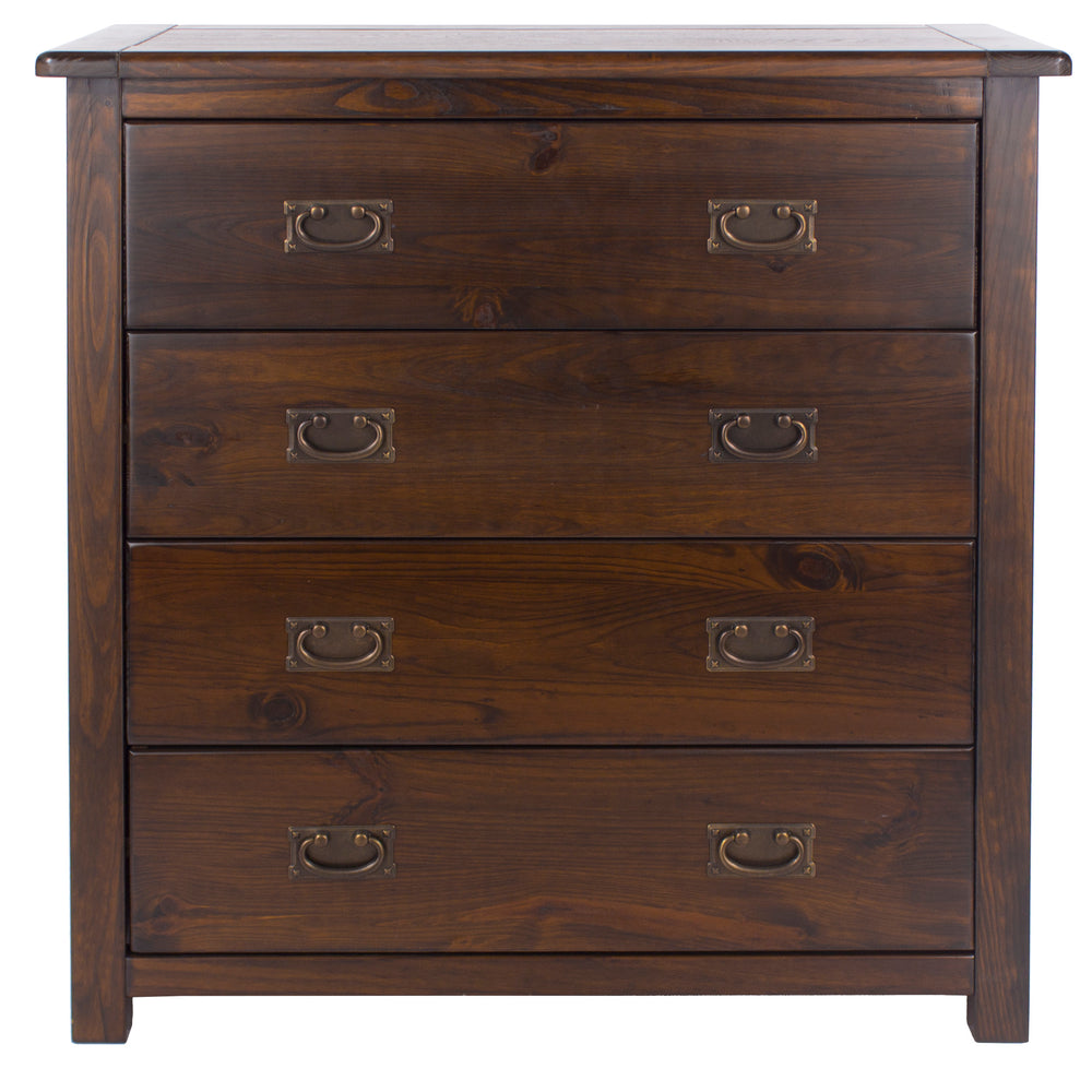 Boston 4 Drawer Chest Dark Brown  (DHD) Image 2