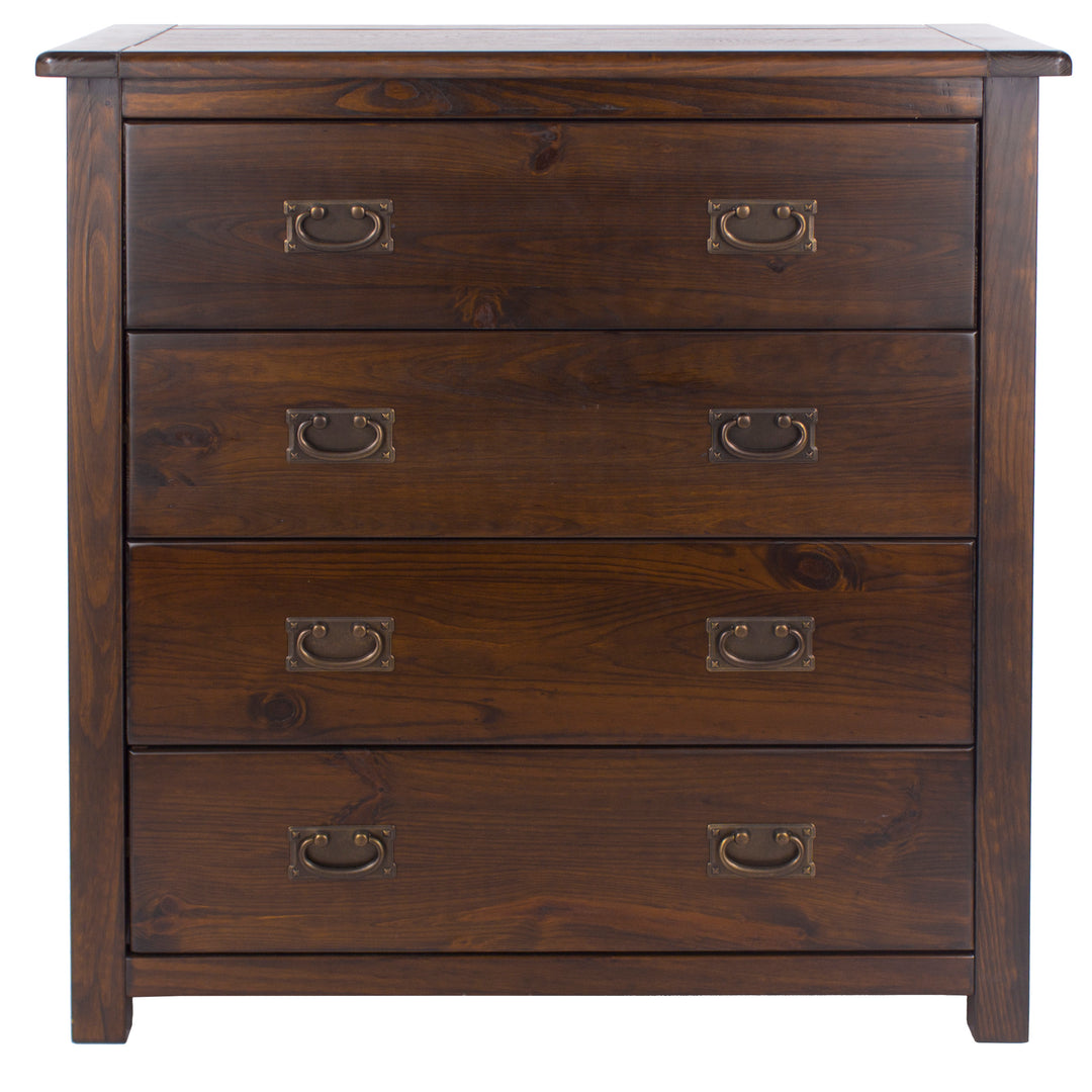 Boston 4 Drawer Chest Dark Brown  (DHD) Image 2