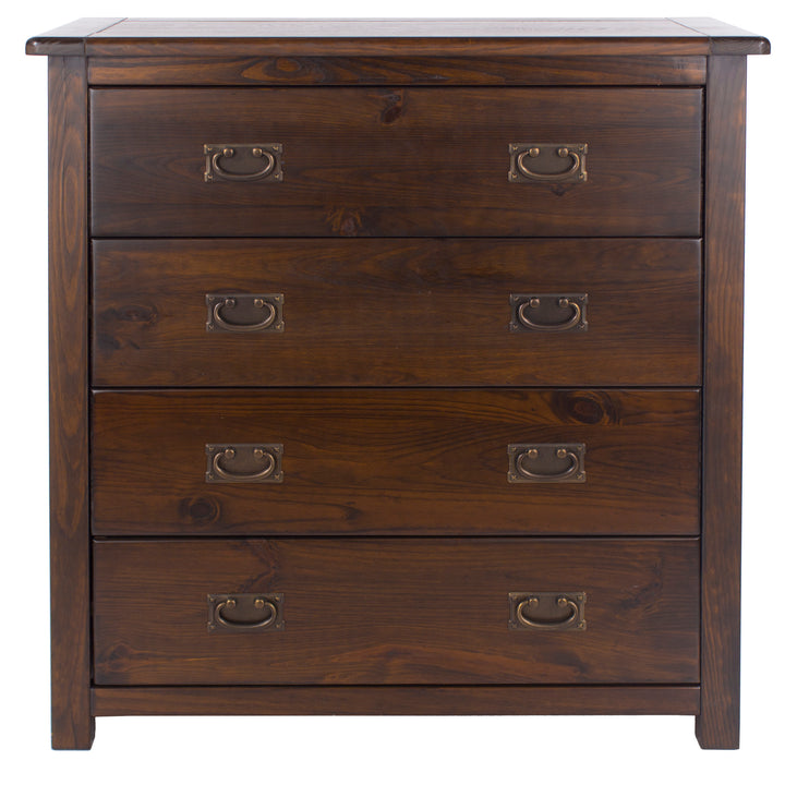 Boston 4 Drawer Chest Dark Brown  (DHD) Image 2