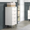 Augusta Curve 5 Drawer Narrow Chest White Silver (DHD) Image 3