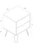 Augusta White 2 Drawer Bedside Cabinet White    (DHD) Image 7
