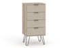 Augusta Driftwood 4 Drawer Narrow Chest Of Drawers Driftwood  Calico (DHD) Image 3