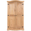 Corona 2 Door Wardrobe  Antique Waxed Pine  (DHD) Image 2